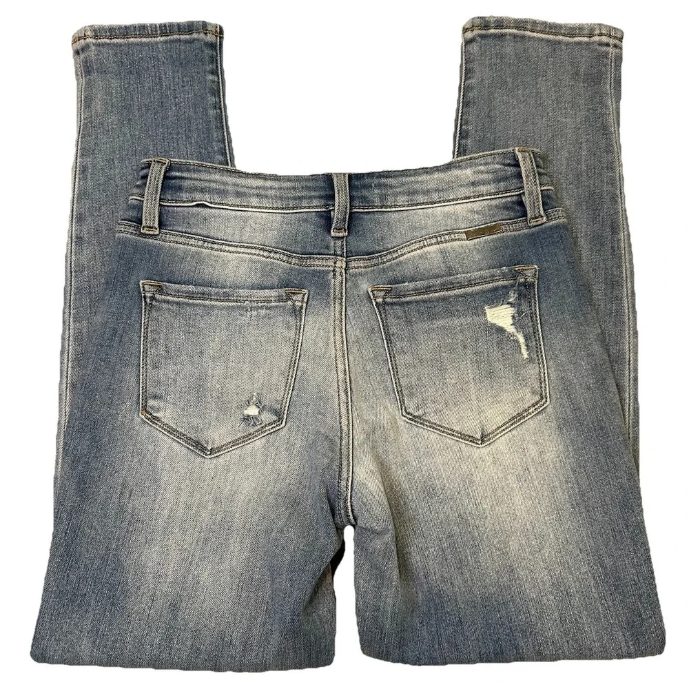 Kancan High Rise Distressed Skinny‎ Jeans Medium Wash KC9232M Blue Women's 3/25